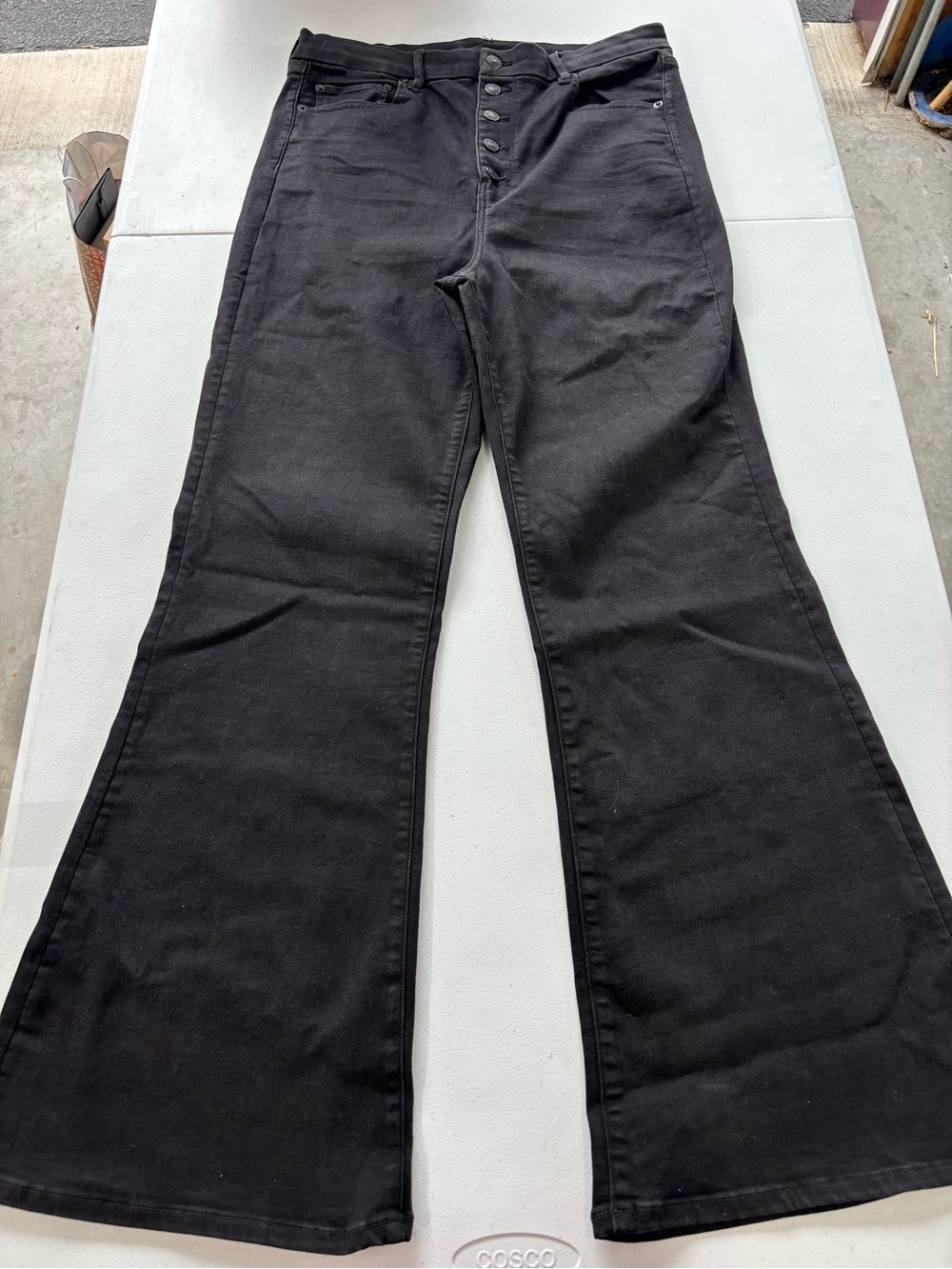 American Eagle Outfitters Black High-Rise Flare Jeans